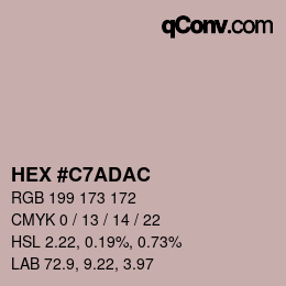 Color code: HEX #C7ADAC | qconv.com