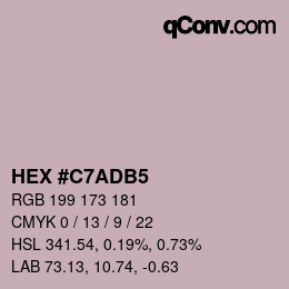 Color code: HEX #C7ADB5 | qconv.com