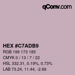 Color code: HEX #C7ADB9 | qconv.com