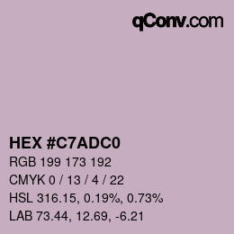カラーコード: HEX #C7ADC0 | qconv.com