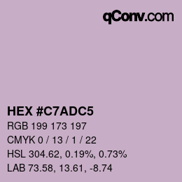 Color code: HEX #C7ADC5 | qconv.com