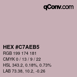 カラーコード: HEX #C7AEB5 | qconv.com