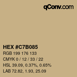 Color code: HEX #C7B085 | qconv.com