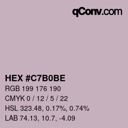 カラーコード: HEX #C7B0BE | qconv.com