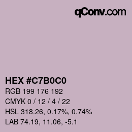 Color code: HEX #C7B0C0 | qconv.com