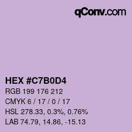 Farbcode: HEX #C7B0D4 | qconv.com