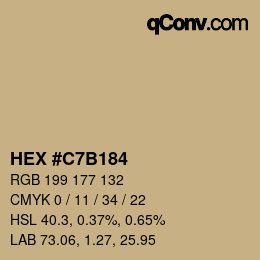 Color code: HEX #C7B184 | qconv.com