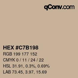 Color code: HEX #C7B198 | qconv.com