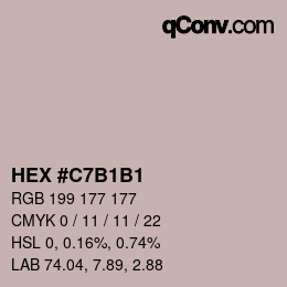 Color code: HEX #C7B1B1 | qconv.com