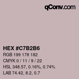 カラーコード: HEX #C7B2B6 | qconv.com