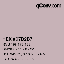 カラーコード: HEX #C7B2B7 | qconv.com