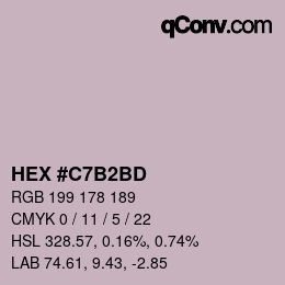 Color code: HEX #C7B2BD | qconv.com