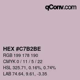 カラーコード: HEX #C7B2BE | qconv.com