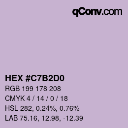カラーコード: HEX #C7B2D0 | qconv.com