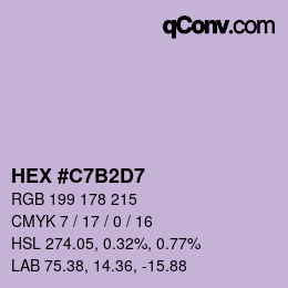 Color code: HEX #C7B2D7 | qconv.com
