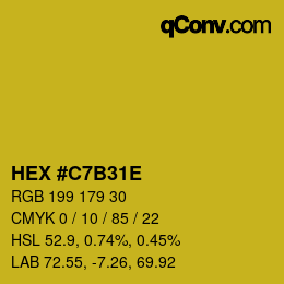 Color code: HEX #C7B31E | qconv.com