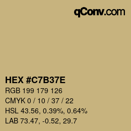 Color code: HEX #C7B37E | qconv.com