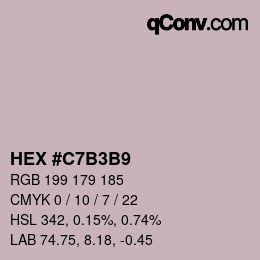 颜色代码: HEX #C7B3B9 | qconv.com