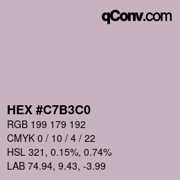 Color code: HEX #C7B3C0 | qconv.com