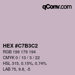 Color code: HEX #C7B3C2 | qconv.com