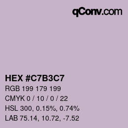 Color code: HEX #C7B3C7 | qconv.com