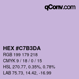カラーコード: HEX #C7B3DA | qconv.com