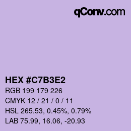 Color code: HEX #C7B3E2 | qconv.com