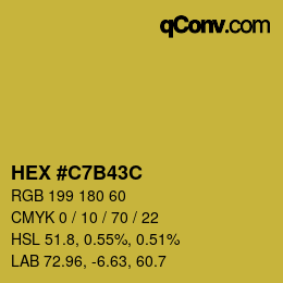 Color code: HEX #C7B43C | qconv.com