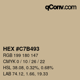 カラーコード: HEX #C7B493 | qconv.com