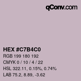 Color code: HEX #C7B4C0 | qconv.com