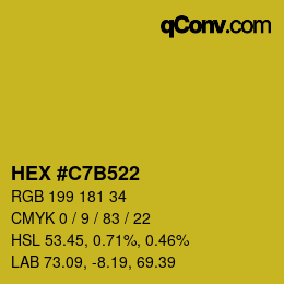 Color code: HEX #C7B522 | qconv.com