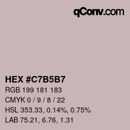 Color code: HEX #C7B5B7 | qconv.com