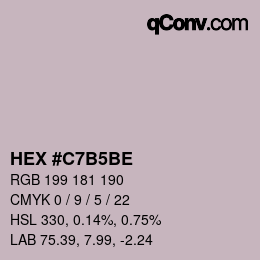 Color code: HEX #C7B5BE | qconv.com