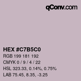 カラーコード: HEX #C7B5C0 | qconv.com