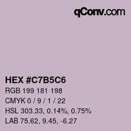 Color code: HEX #C7B5C6 | qconv.com