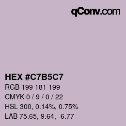 カラーコード: HEX #C7B5C7 | qconv.com