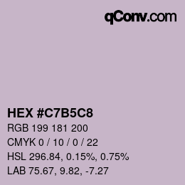 Color code: HEX #C7B5C8 | qconv.com