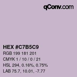 Color code: HEX #C7B5C9 | qconv.com