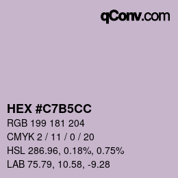 Color code: HEX #C7B5CC | qconv.com
