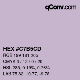 Color code: HEX #C7B5CD | qconv.com