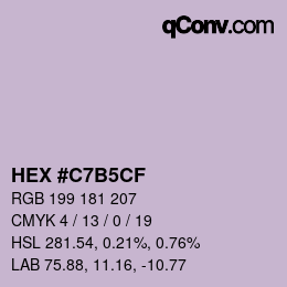 Color code: HEX #C7B5CF | qconv.com