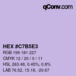 Código de color: HEX #C7B5E3 | qconv.com