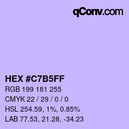 Color code: HEX #C7B5FF | qconv.com