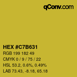 Color code: HEX #C7B631 | qconv.com