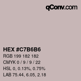 Color code: HEX #C7B6B6 | qconv.com
