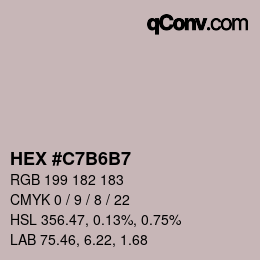 カラーコード: HEX #C7B6B7 | qconv.com