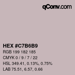 Color code: HEX #C7B6B9 | qconv.com