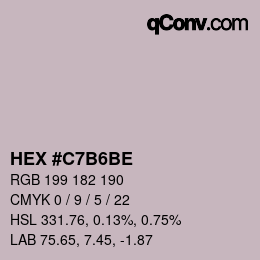 Color code: HEX #C7B6BE | qconv.com