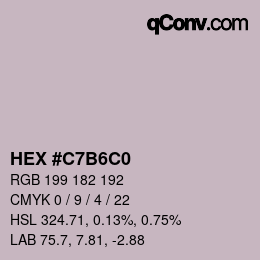 Color code: HEX #C7B6C0 | qconv.com