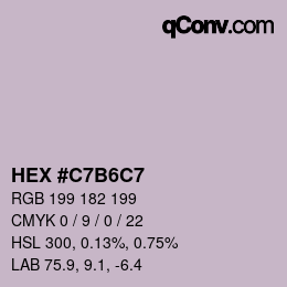Color code: HEX #C7B6C7 | qconv.com
